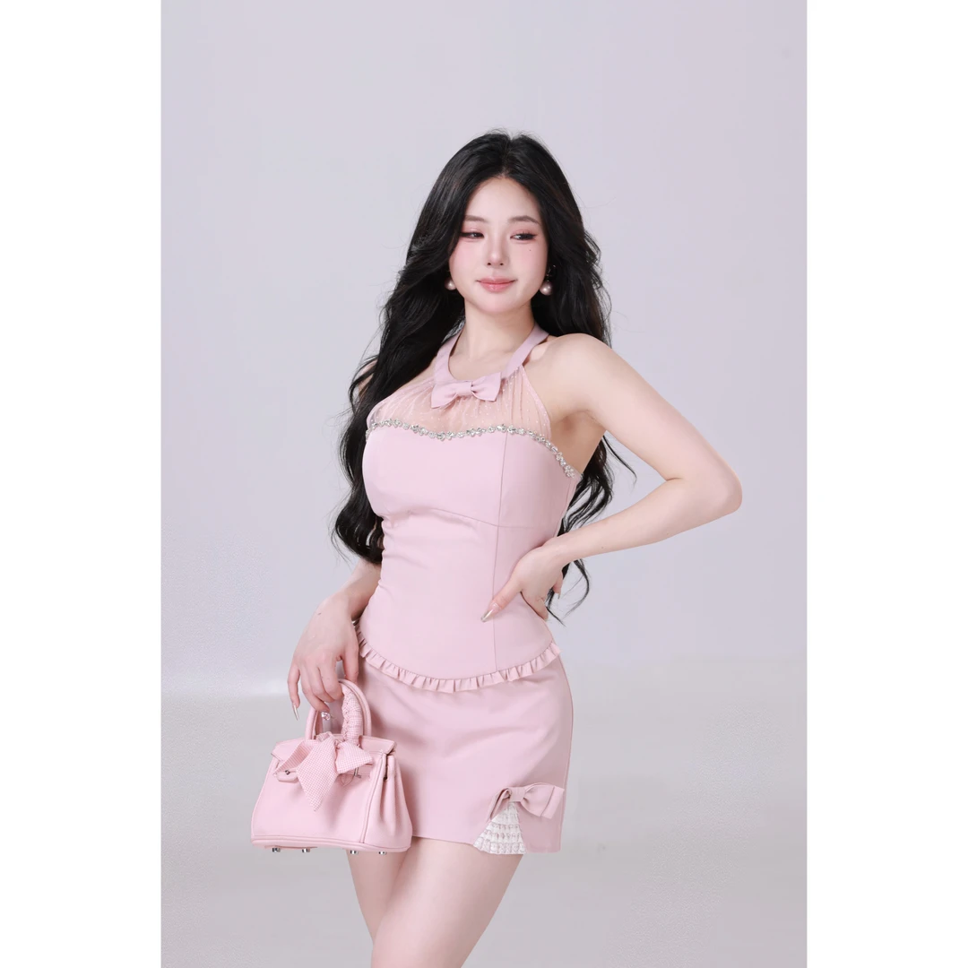 现现MengFairy 【未施粉黛】温柔气质包臀显瘦连衣裙4987M欧若风