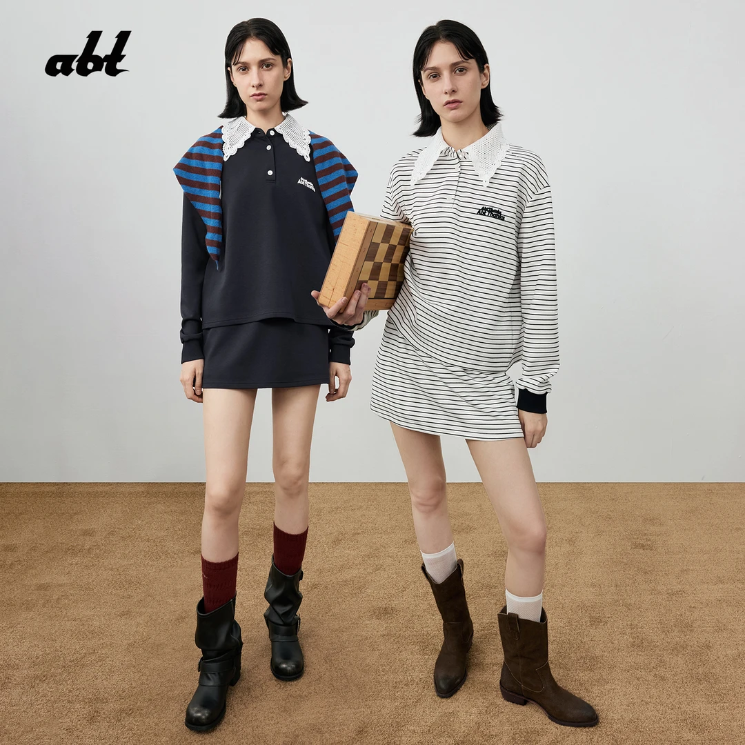 abt 2025秋季新品休闲Polo领套装上衣&短裙 abt507L11WY1055