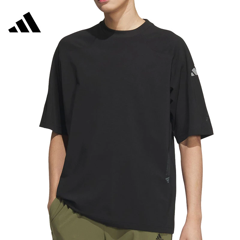 adidas阿迪达斯男子TH TEE针织无领短T恤JZ8428