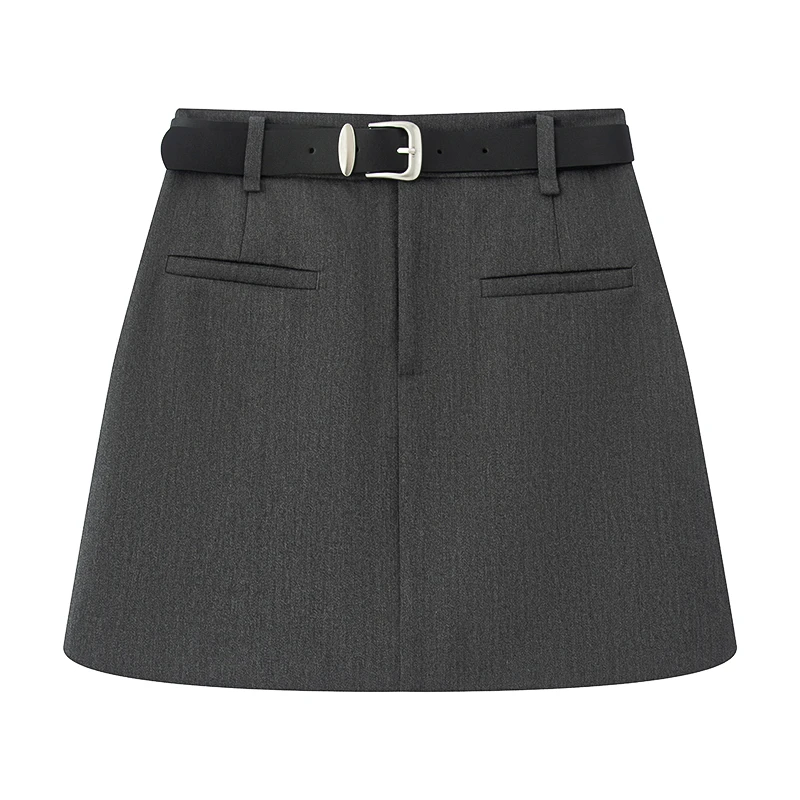 【艾家】短裙高腰显瘦百搭2025新款秋季包臀休闲气质半身裙子3047