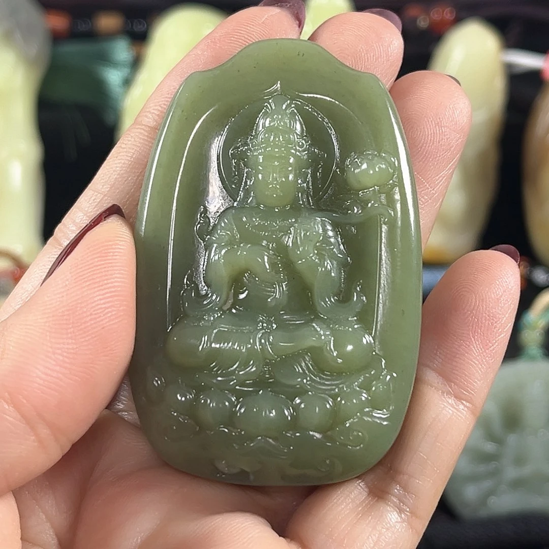 和田玉未镶嵌吊坠(不含链)