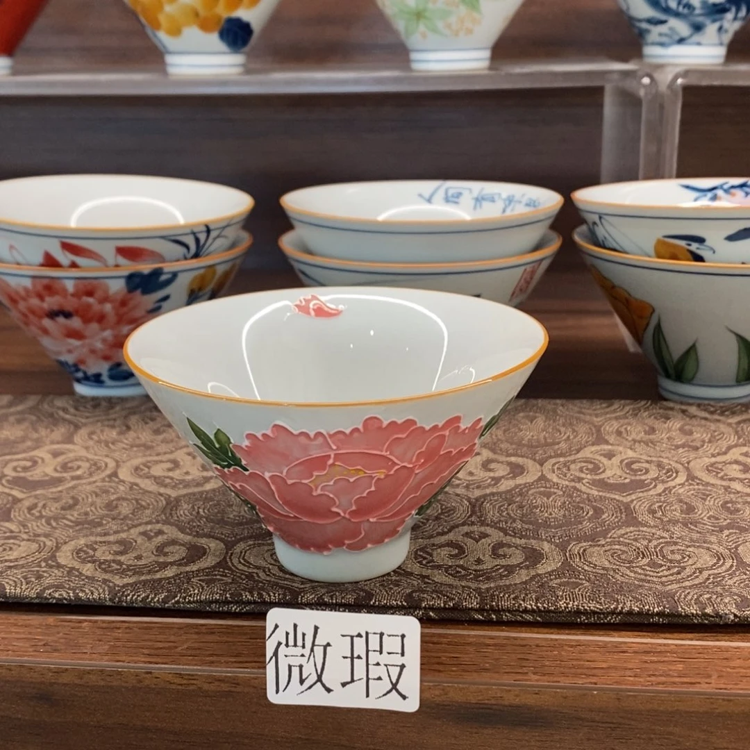 釉下彩老陶泥手工绘制