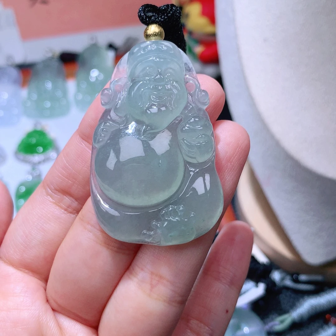 颈饰未镶嵌翡翠财神爷