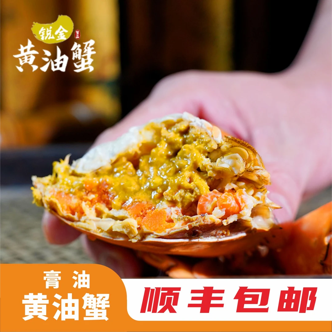 【邱锐金膏油黄油蟹】正宗黄油蟹4-4.5两/只源头蟹塘黄油含量保50%