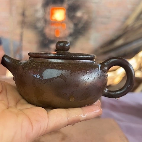 戬谷龙窑柴烧茶壶29