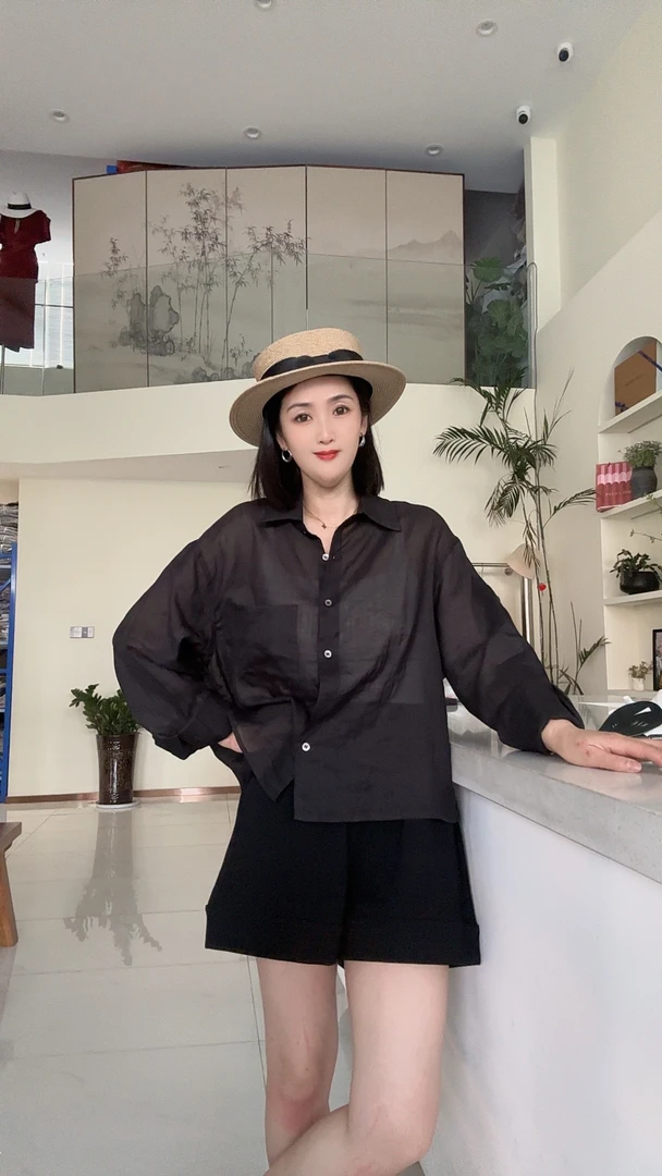 【心依阁铭品】7025长袖衬衫休闲透气舒适