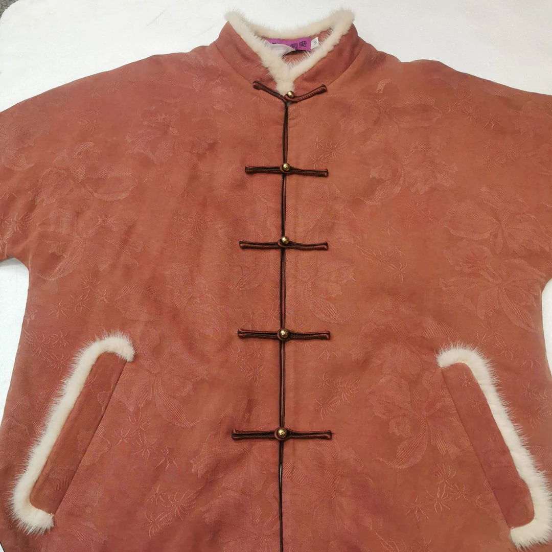 华族经典【娇颜】高端加厚夹棉中国风冬季红色秋冬复古女上衣