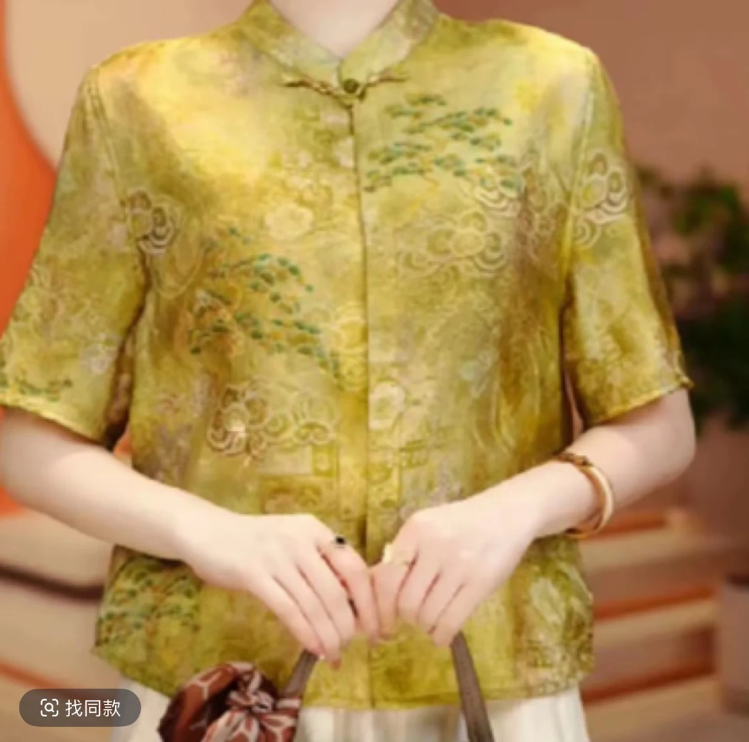 2025薄款圆领夏季衬衫小衫宽松休闲国风时尚气质新中式148