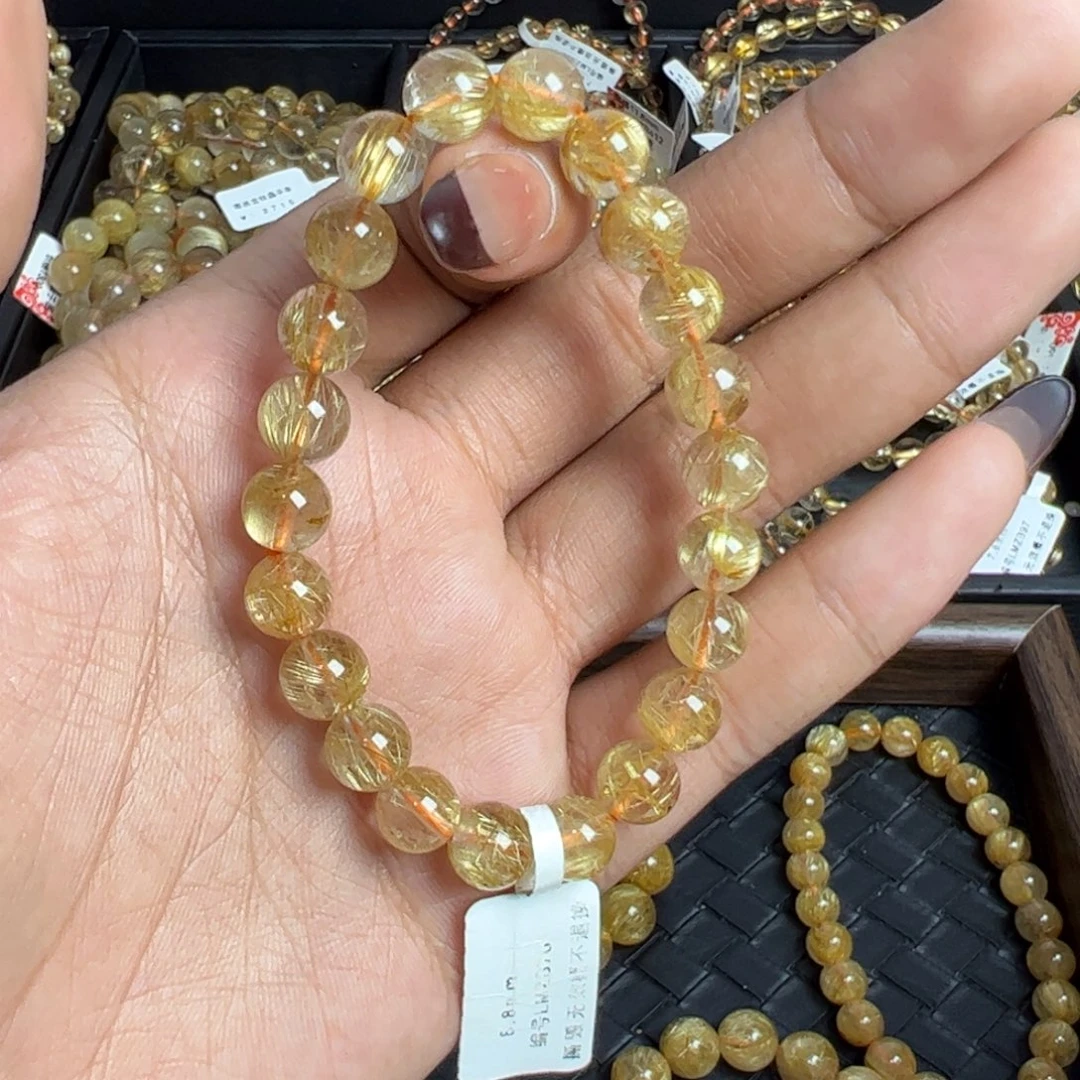 手链未镶嵌水晶天然金发晶