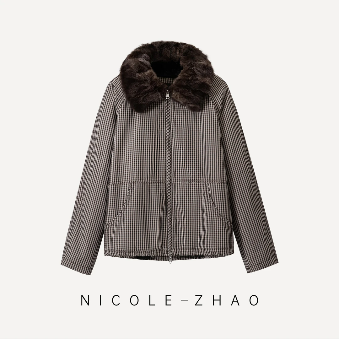 【贵姐NICOLE】进口zi貂领高端定制时尚百搭皮草5NWP080