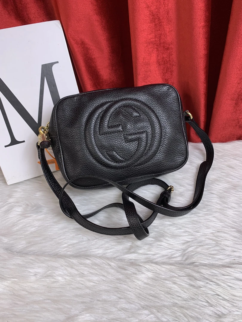 95新 GUCCI/古驰 黑色相机包/EE07703008/3008/护