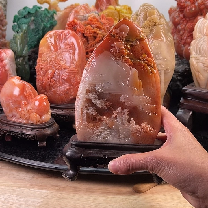 寿山石指日高升摆件