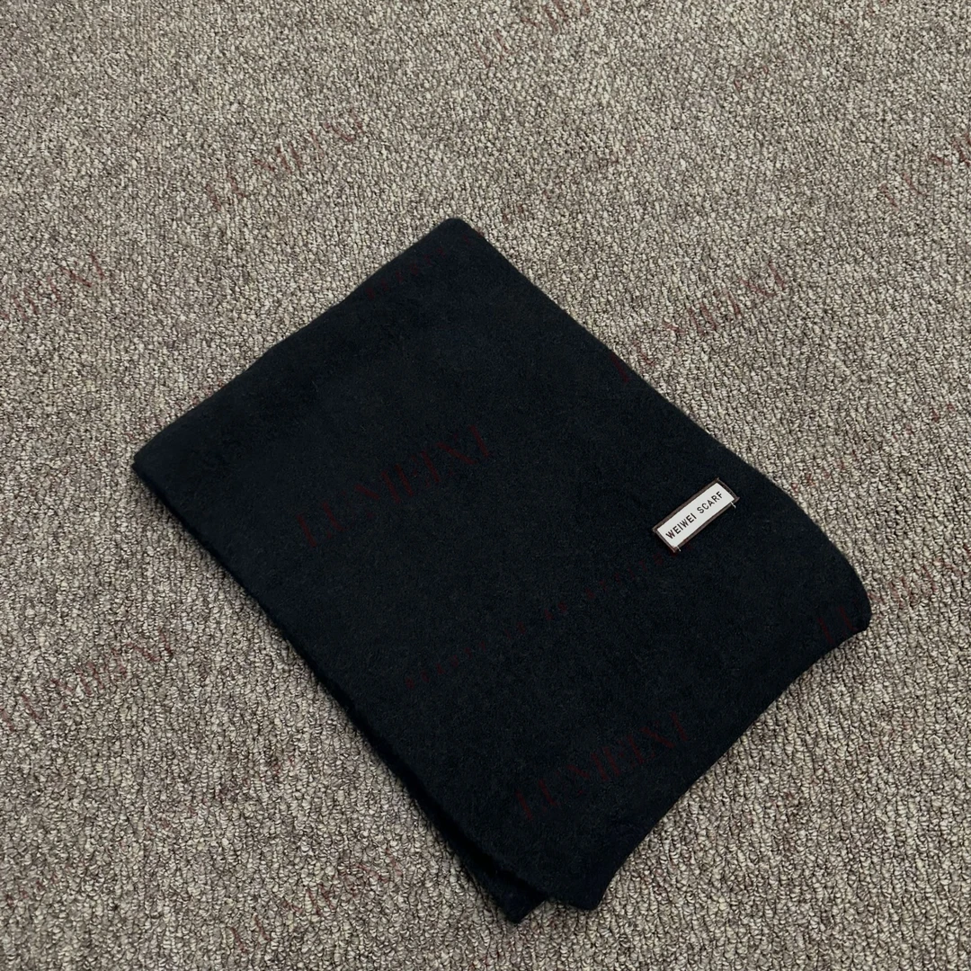 SZ&【字母小标保暖简约围巾】冬季韩版时尚百搭长款加厚围巾0325#