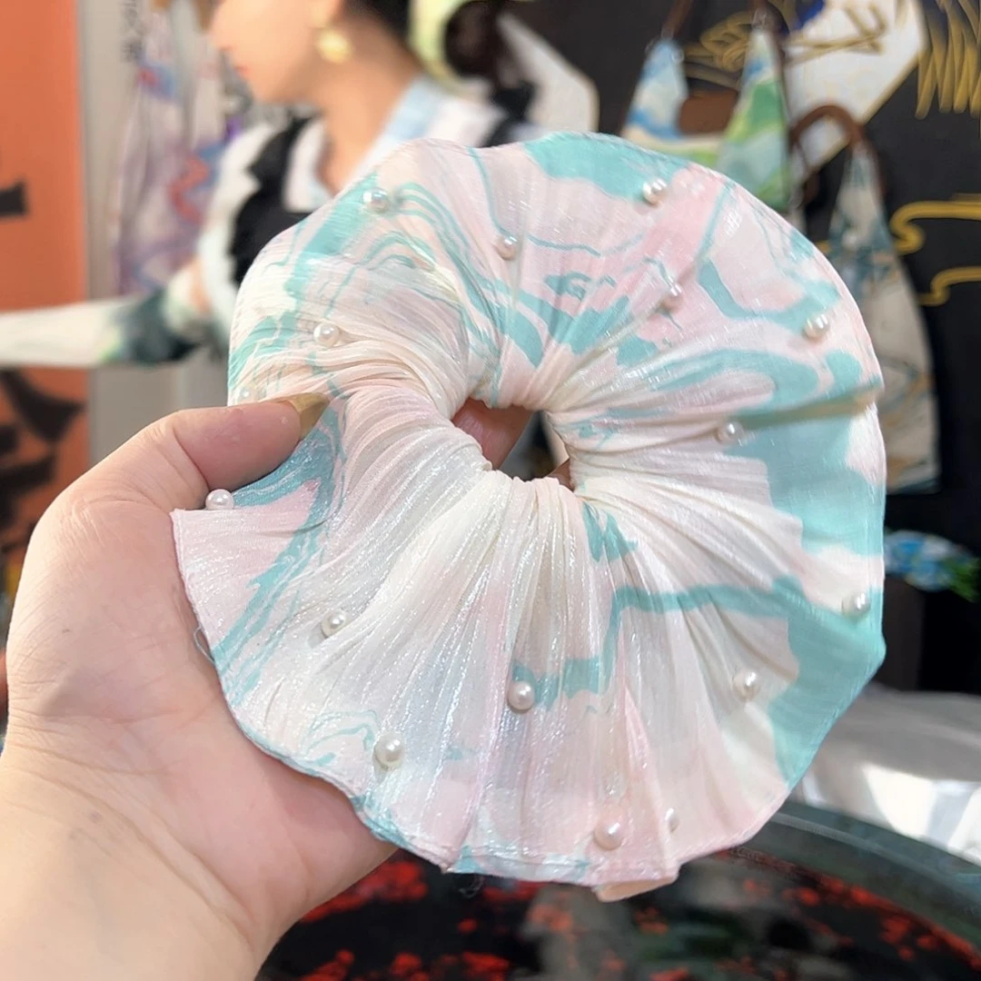 628精品百褶裙珍珠发圈