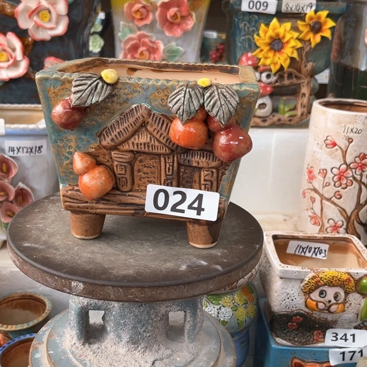 紫砂花盆粗陶材质多肉花盆