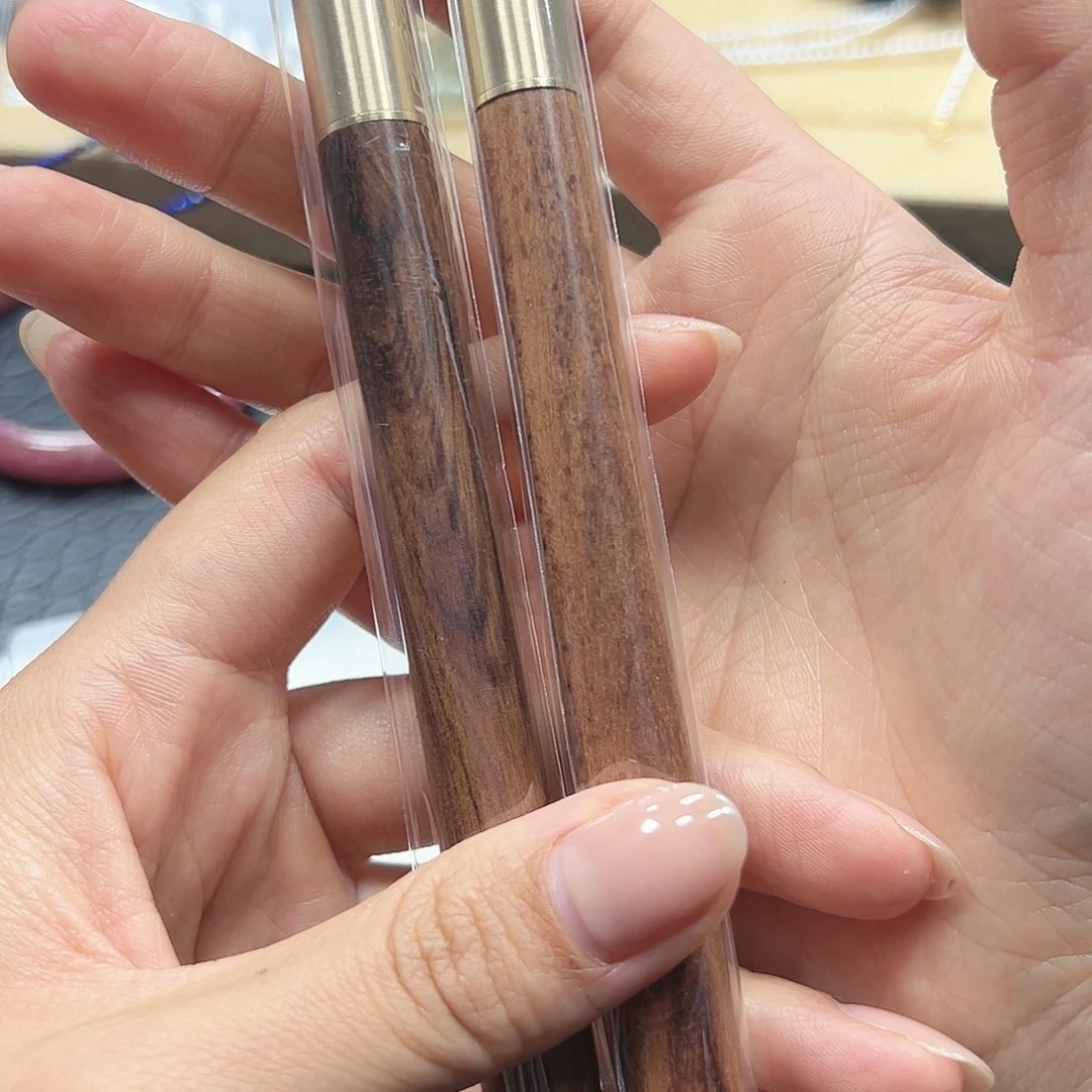烟晶手链银S925镶嵌黄花梨笔