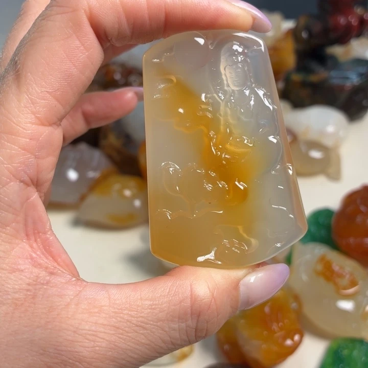 玛瑙/玉髓未镶嵌吊坠(不含链)