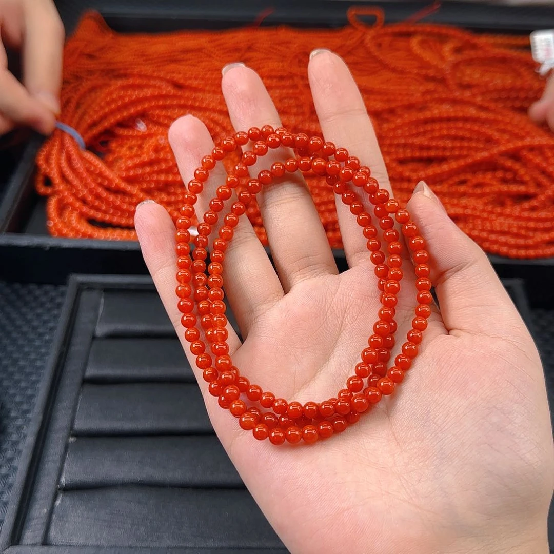 颈饰未镶嵌南红玛瑙阿东寨卡4小米珠