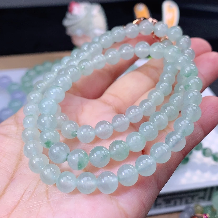 【闪购商品】翡翠手链未镶嵌翡翠卡6.6-7.4m m