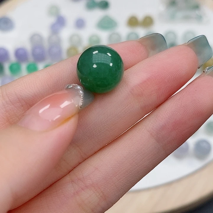 散珠翡翠12深色满绿