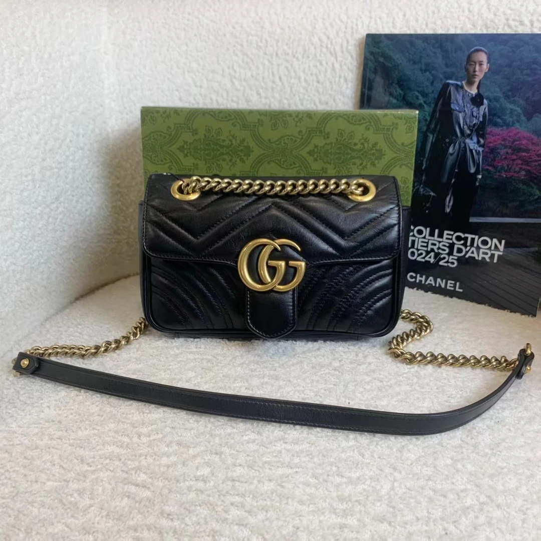 99新 GUCCI/古驰 壹臻/黑金马蒙22 86323133