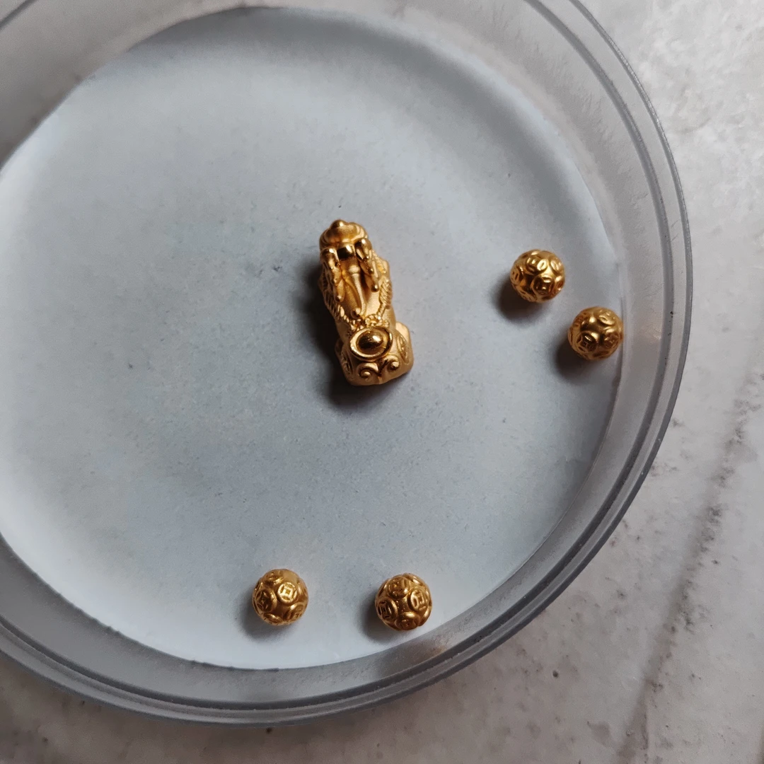 金元宝足金999貔貅珠子首饰