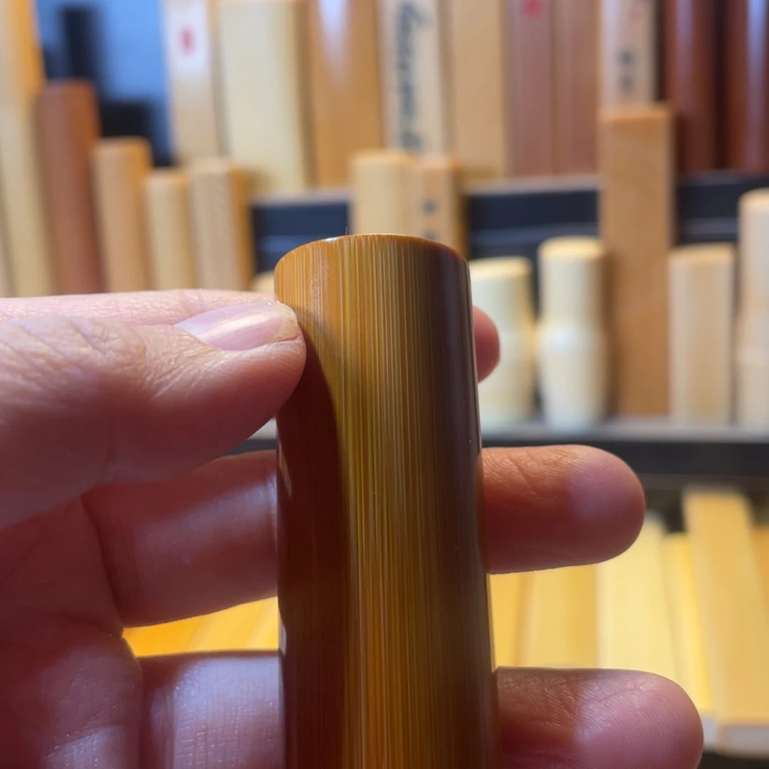 手工实心玉竹手把件