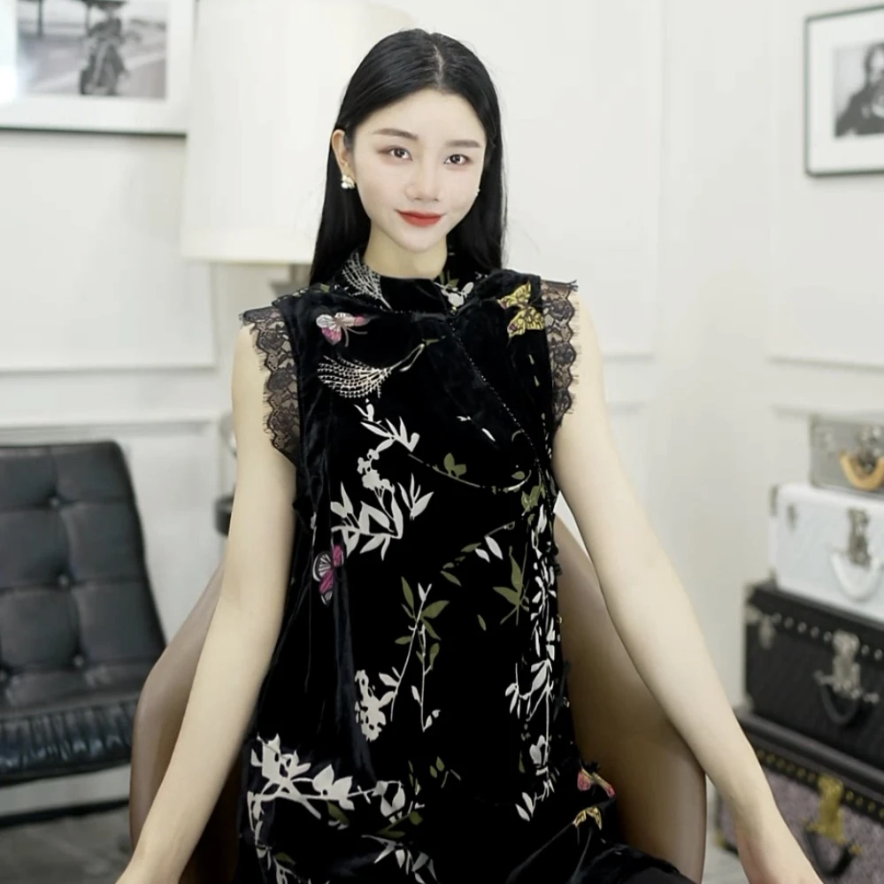 Betty Bairn【匠心/清风醉忆】高定桑蚕丝烧花短绒上衣25B-BW655