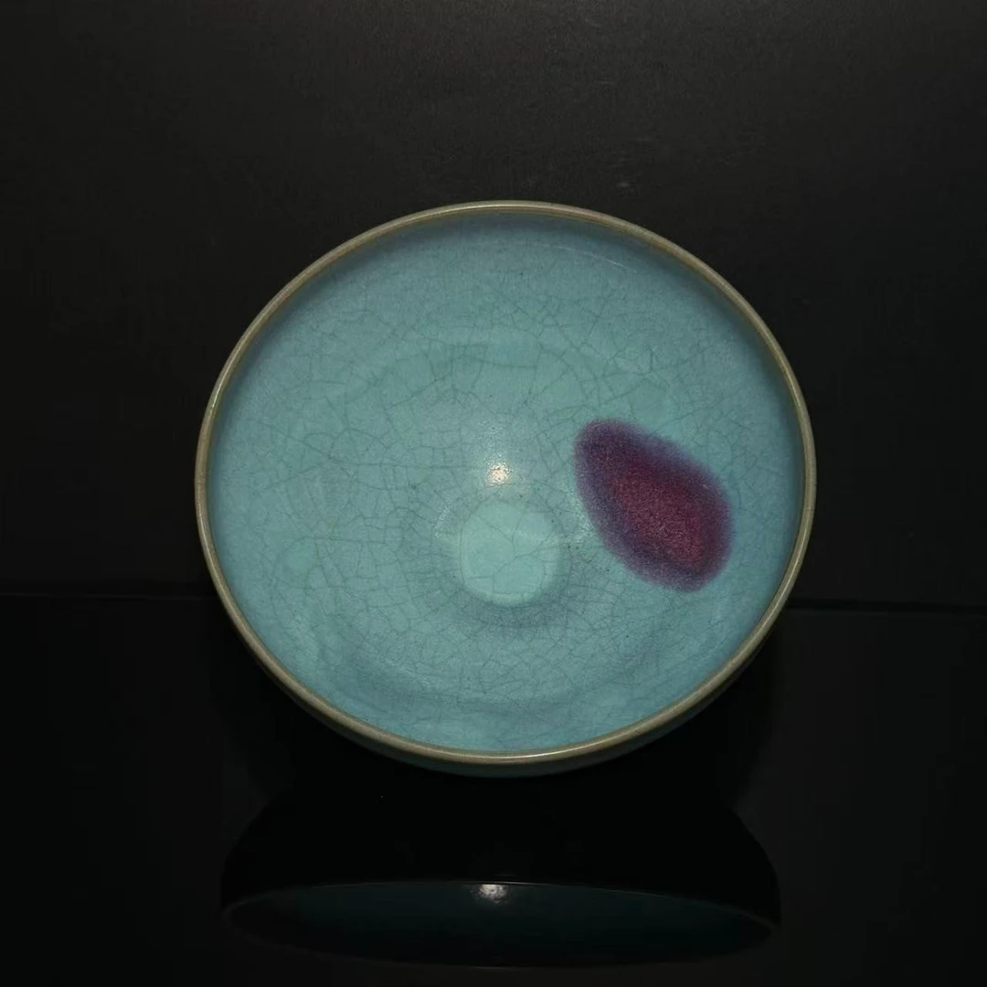 Lot17-清代天青釉钧窑碗 直径16.5cm-YC11120022001069