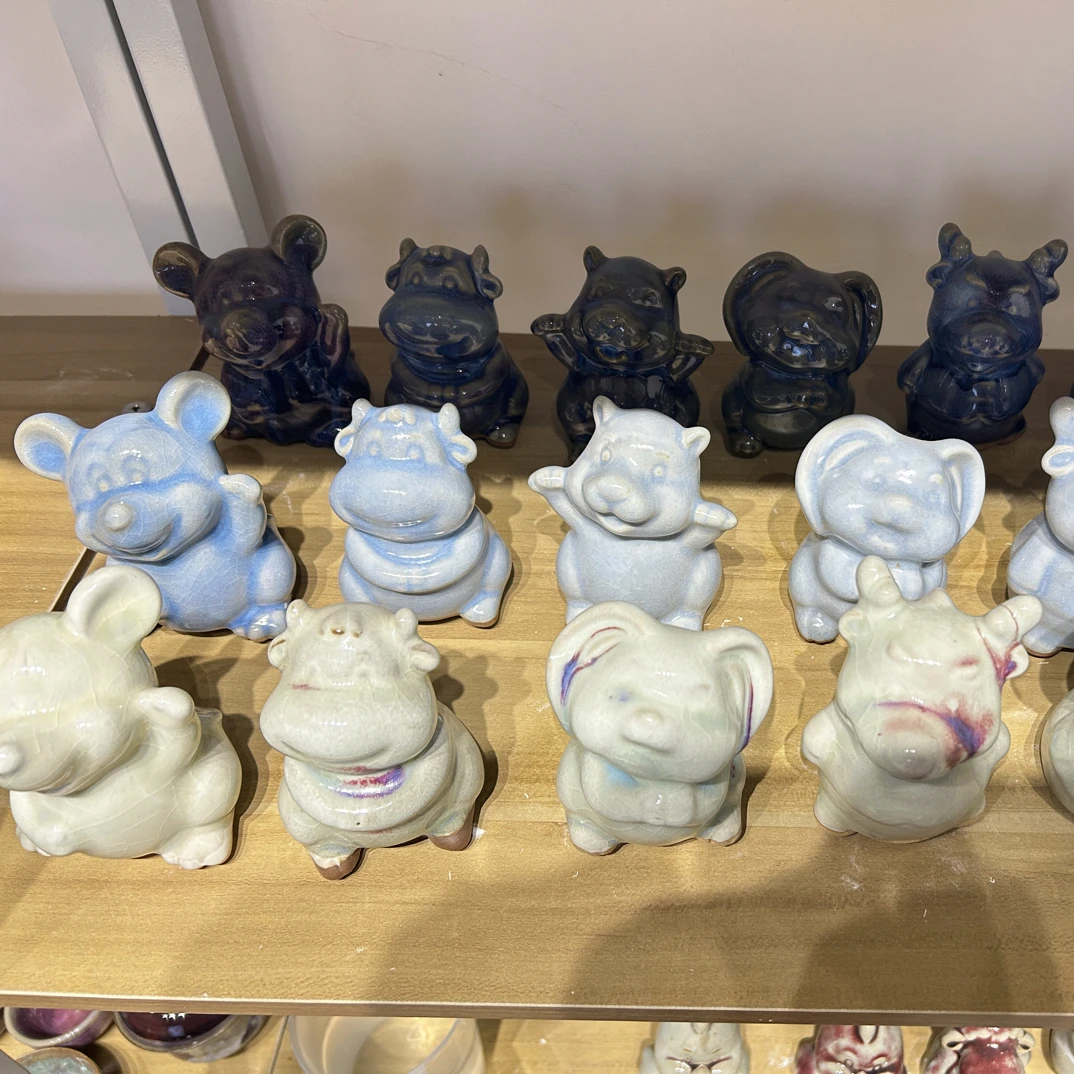 长久,钧瓷小茶宠12生肖各种类型，有微瑕款式价格美丽,详细咨询