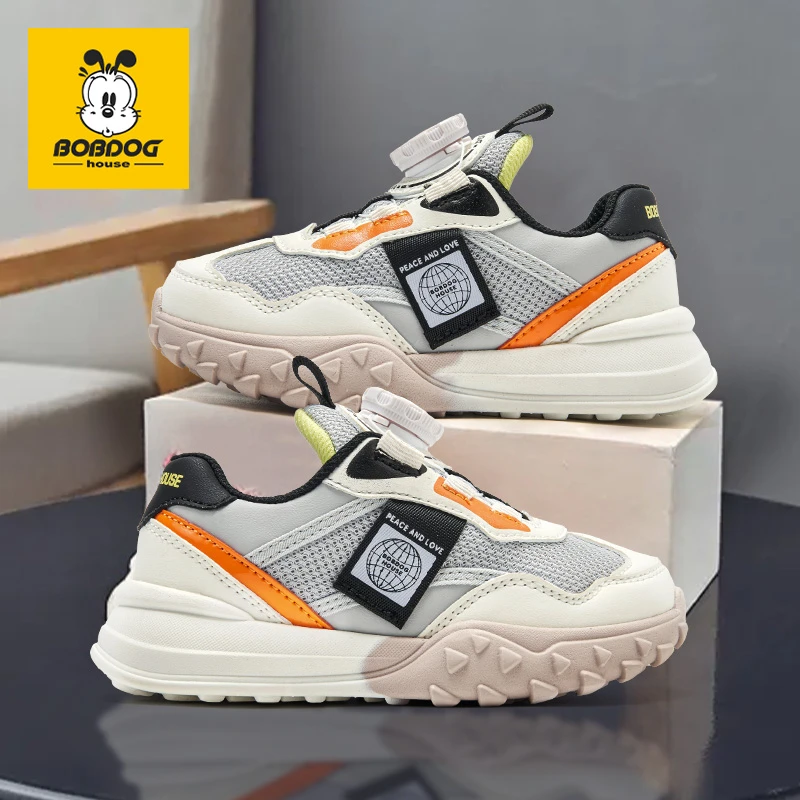 巴布豆儿童鞋女小孩鞋子儿童透气软底运动鞋男童户外6-12岁潮童鞋