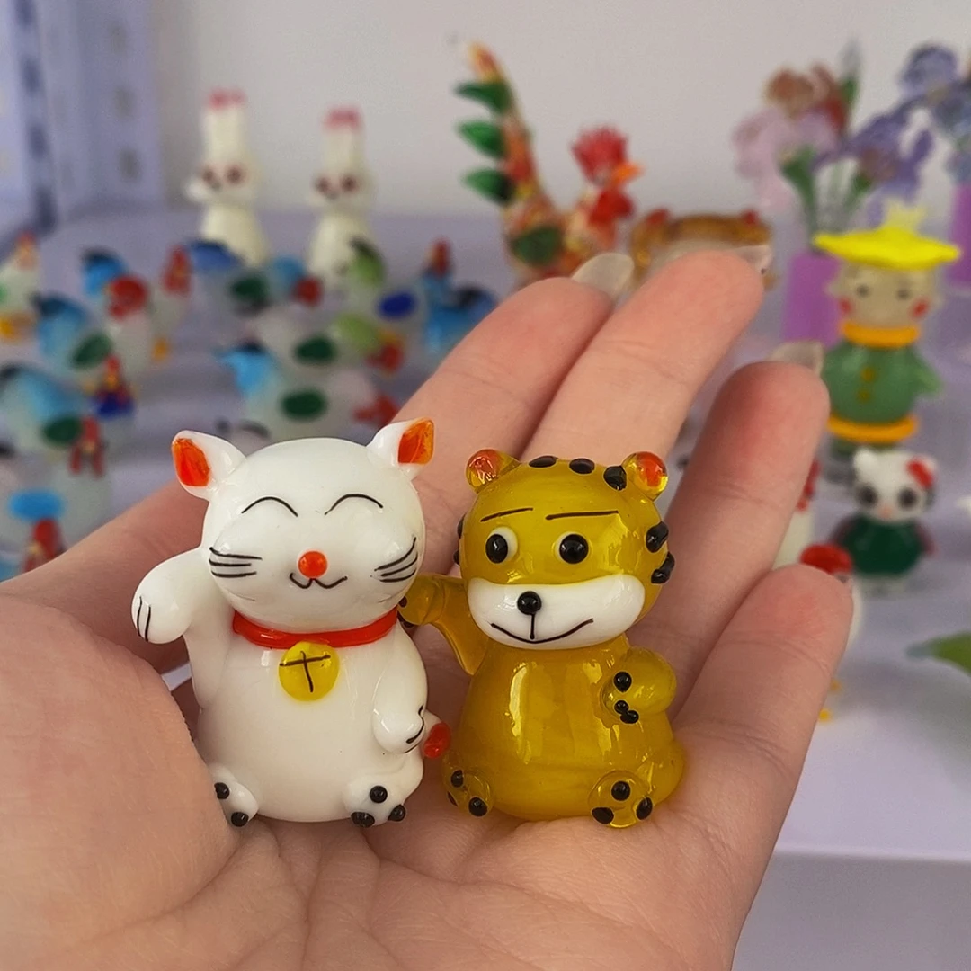 手工艺品琉璃招财猫招财虎