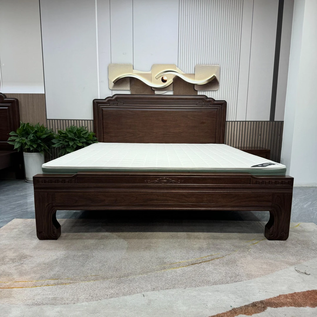 新中式古典风格床古典家具榫卯结构主卧婚床双人1.8米简约儿童床