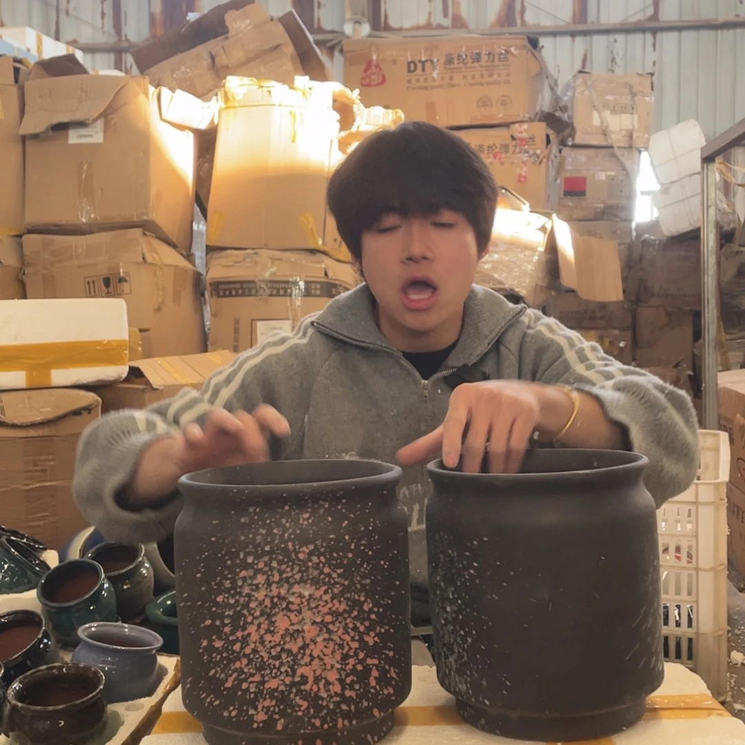 红陶宜兴紫砂花盆