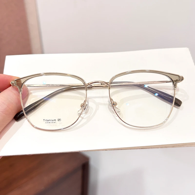 气质绿矾金眉毛架近视眼镜框架女纯欲精简可配近视有度数