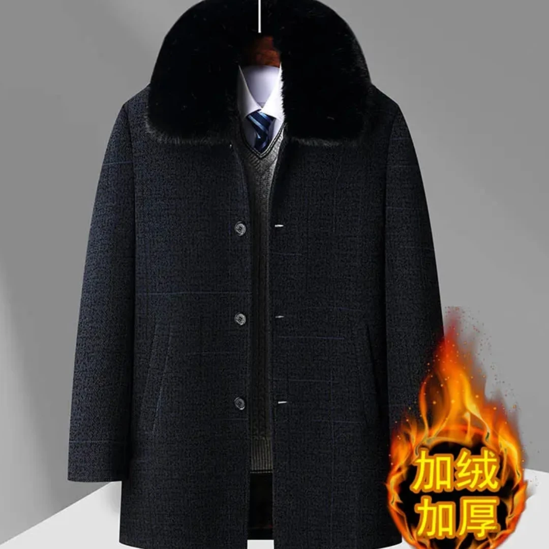 11800-爸爸冬装外套中老年男装男老年人衣服加绒加厚棉衣【五楼】