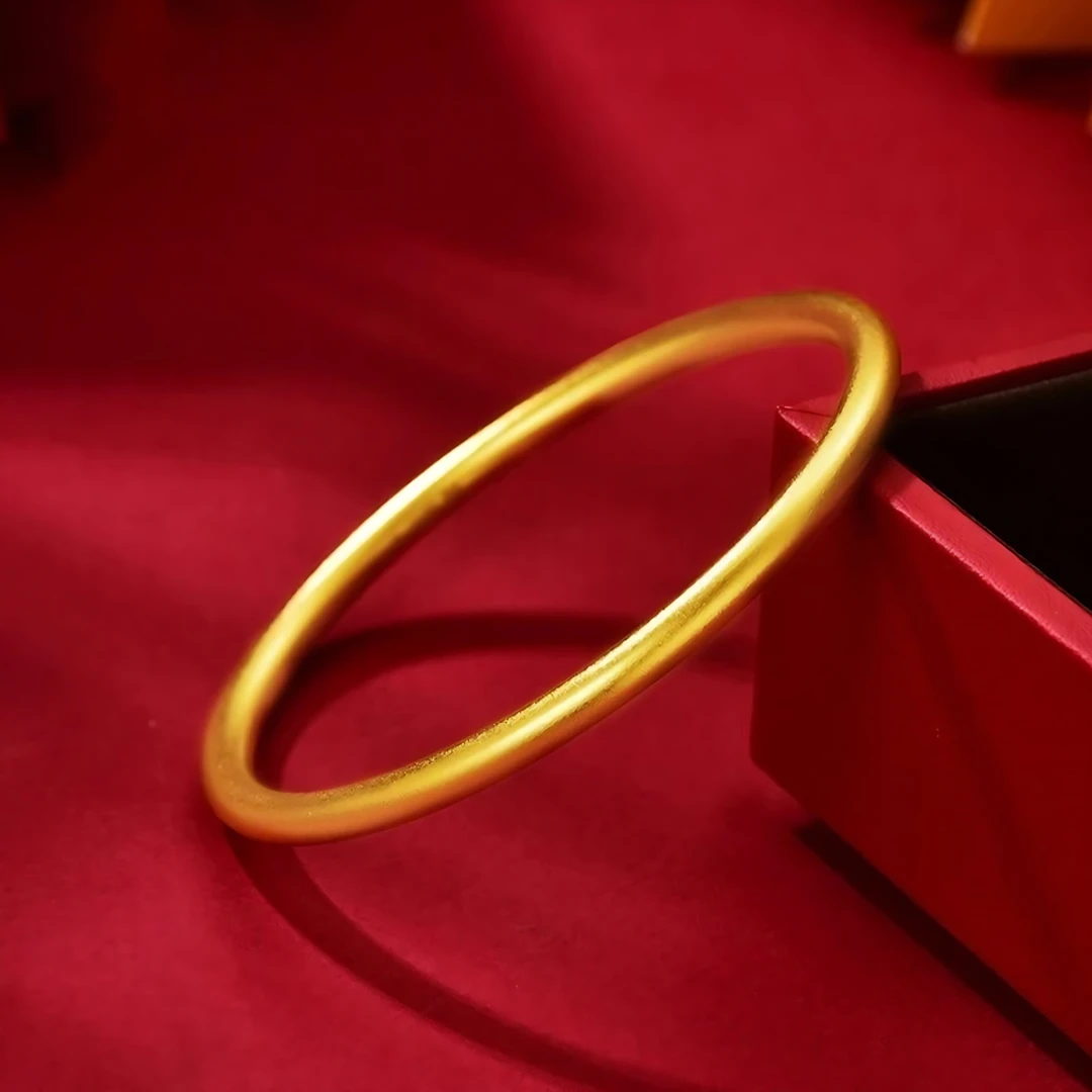 合金手镯 铜合金手镯 【新疆包邮】手镯新款素圈手镯金色简约女镯