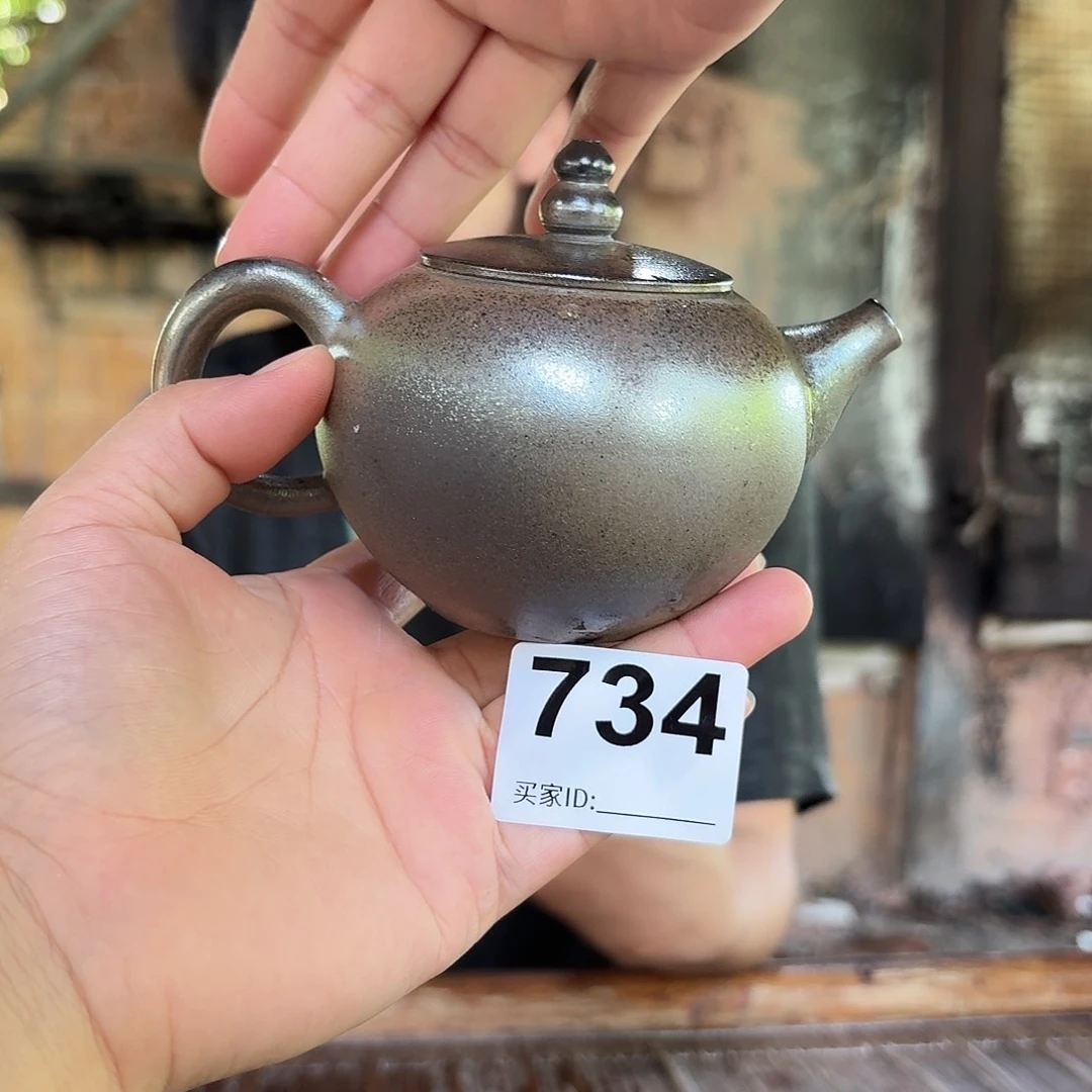 坭兴陶纯柴烧原矿泥料纯手工壶