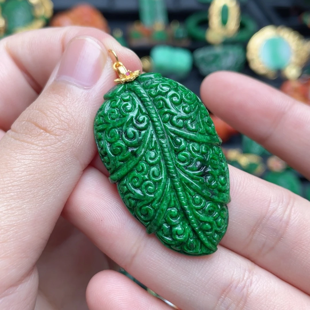 翡翠银S925镶嵌颈饰