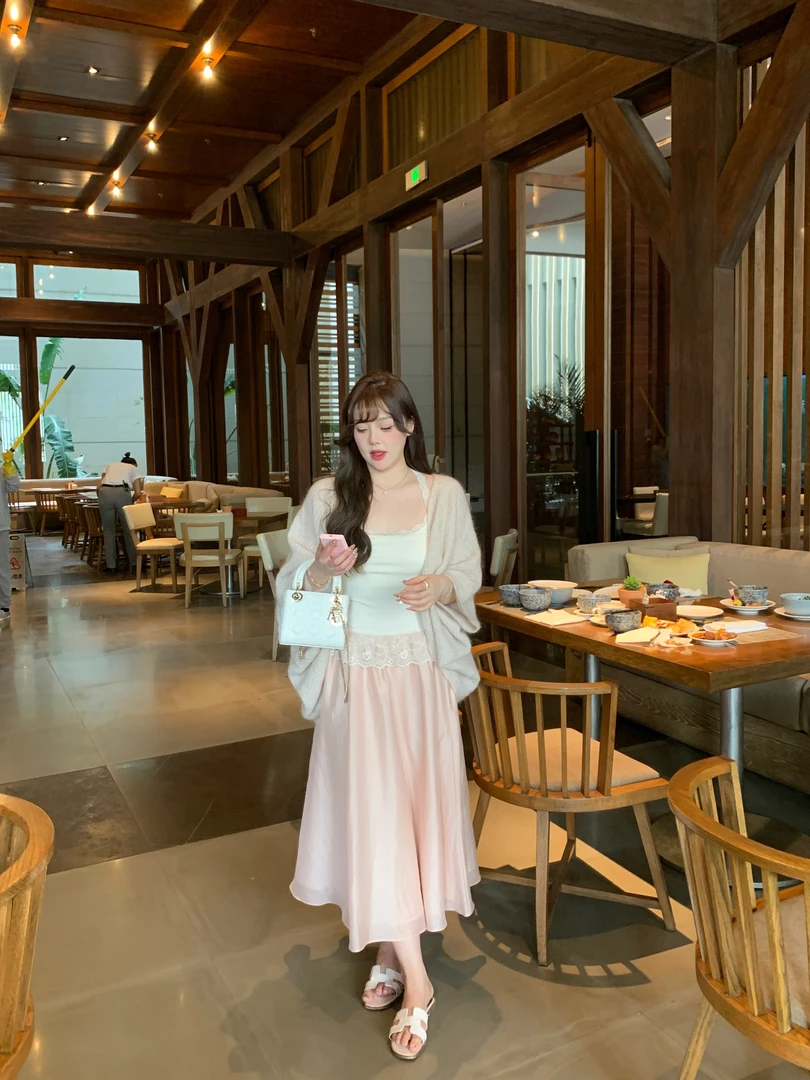 唐不灵微胖《梨花落》大码显瘦百搭针织打底开衫春夏