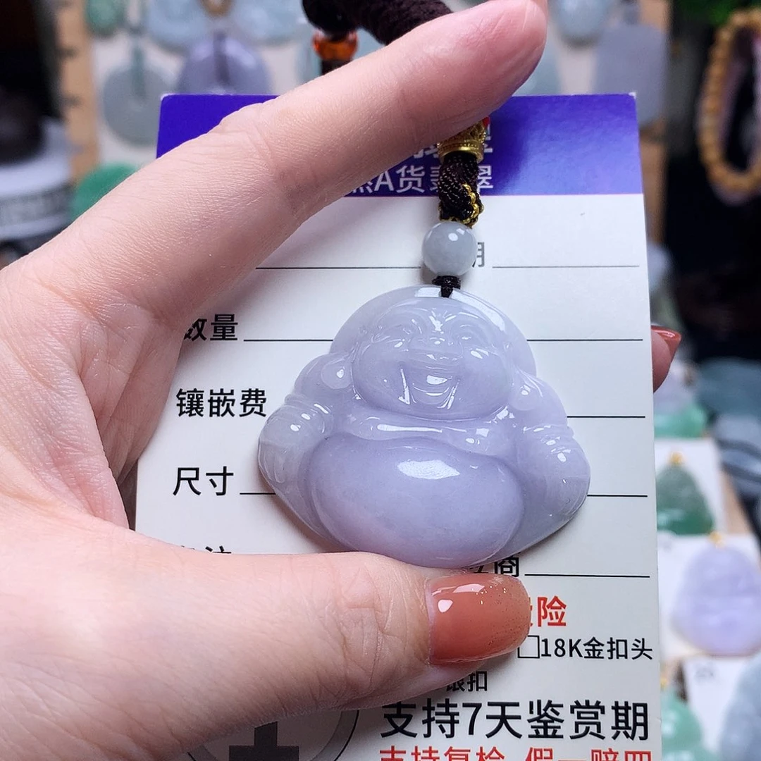 翡翠未镶嵌颈饰佛公55