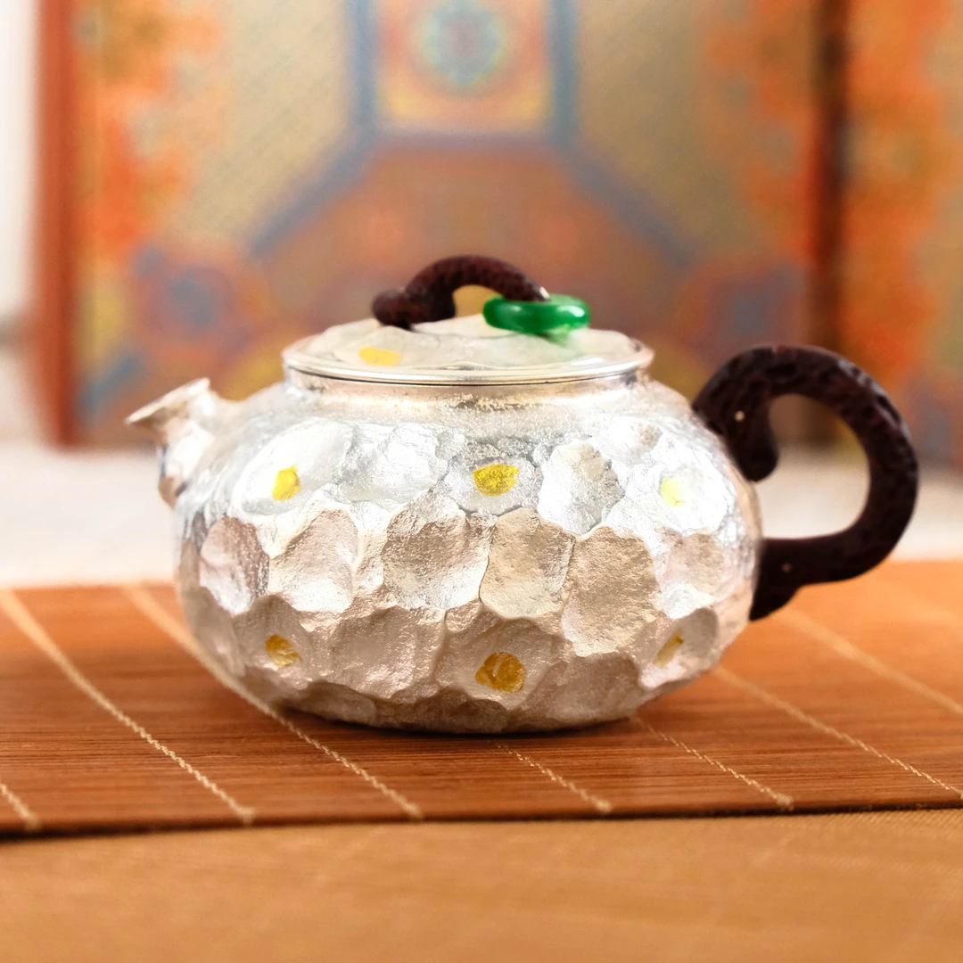 【大促】壶尔摩斯《小白面团》足银999银茶具自然肌理高级 约70g120cc