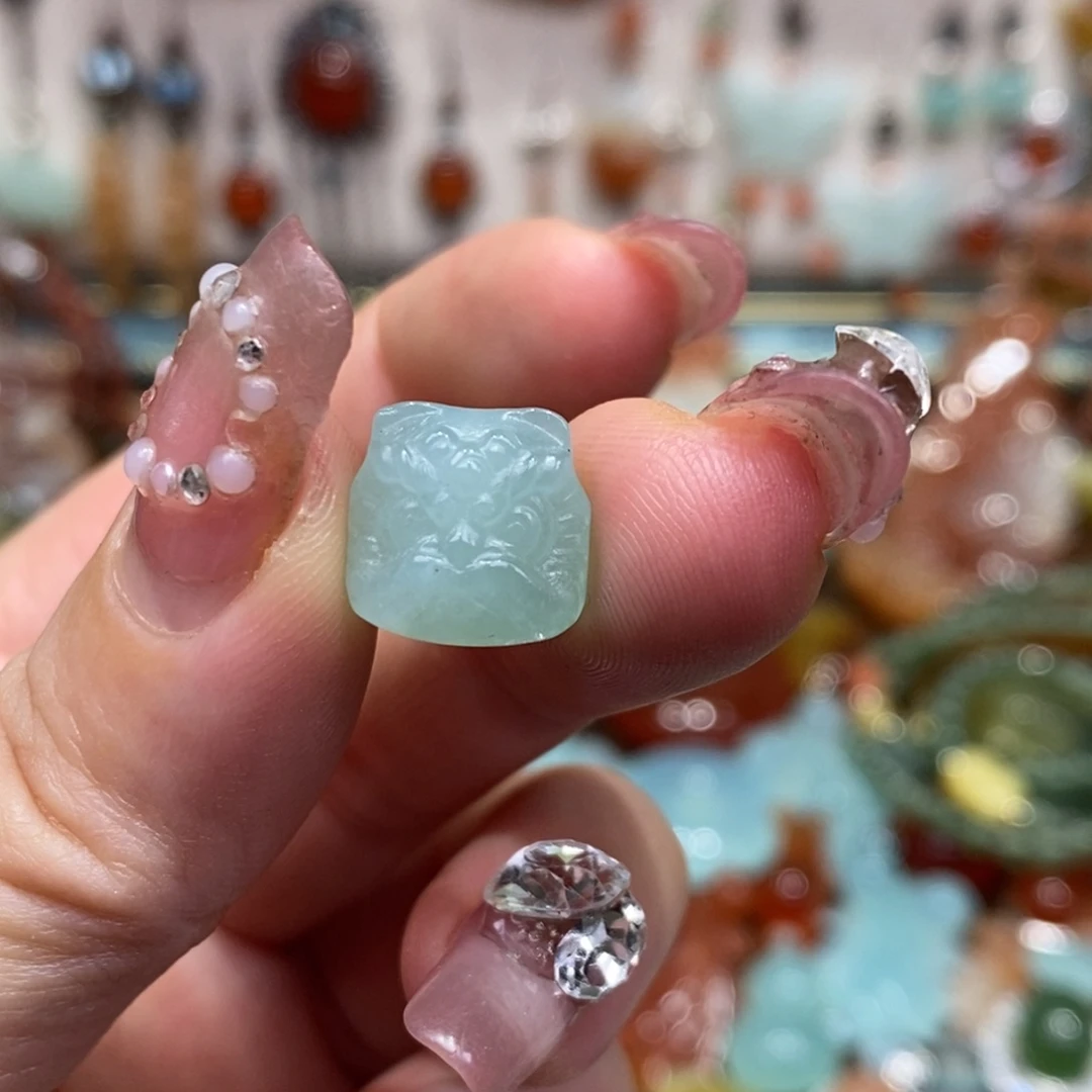 蛇纹石玉颈饰未镶嵌不***～