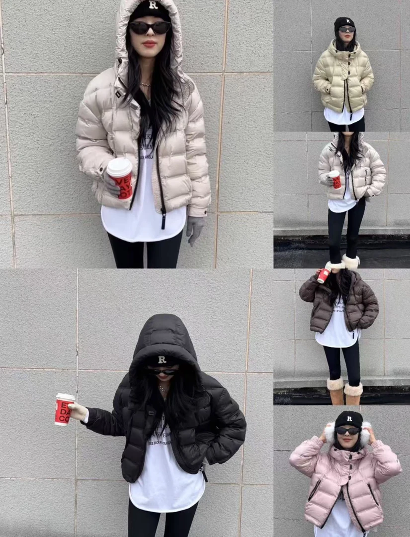 90白鸭绒 短款连帽轻薄羽绒服HY-825