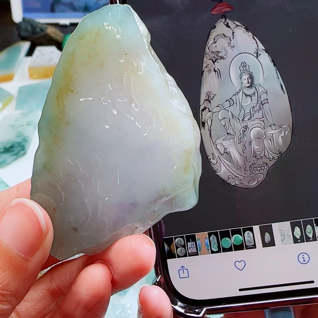 定制翡翠未镶嵌翡翠挂件