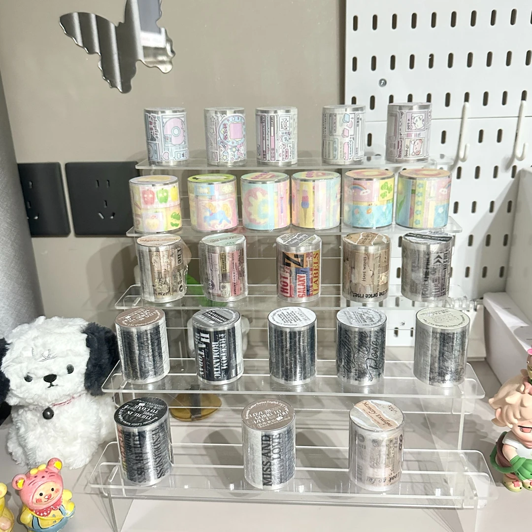 多款PET胶带混搭随心选切膜整卷2m-防水手帐胶带贴纸装饰素材