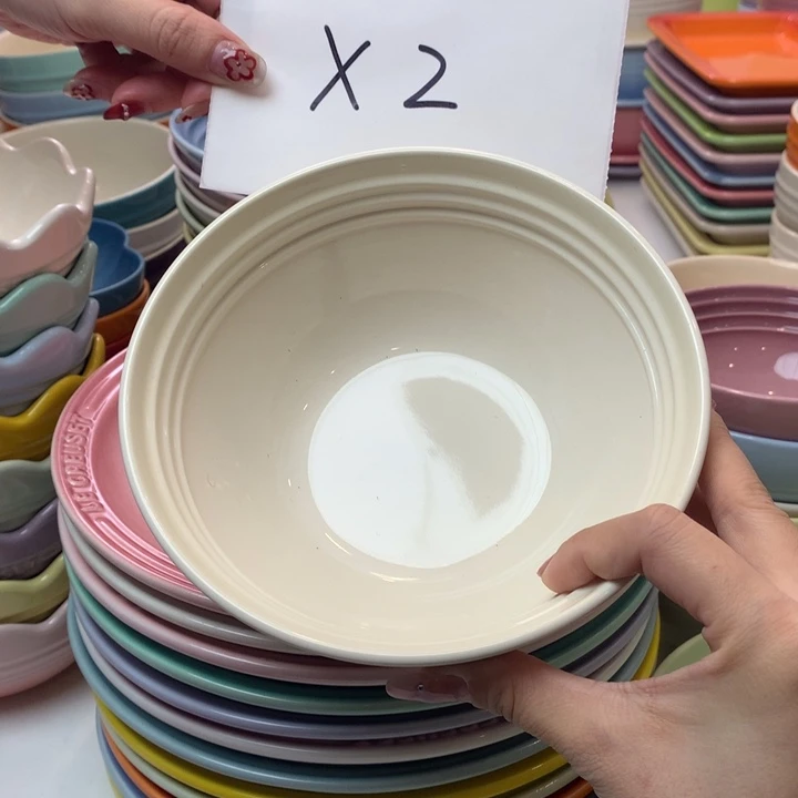 瓷片微瑕650毫升温哥华面碗2只