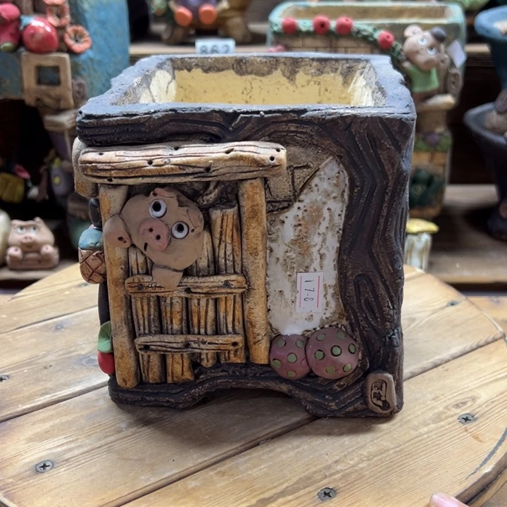 嘻哈多肉花盆百搭