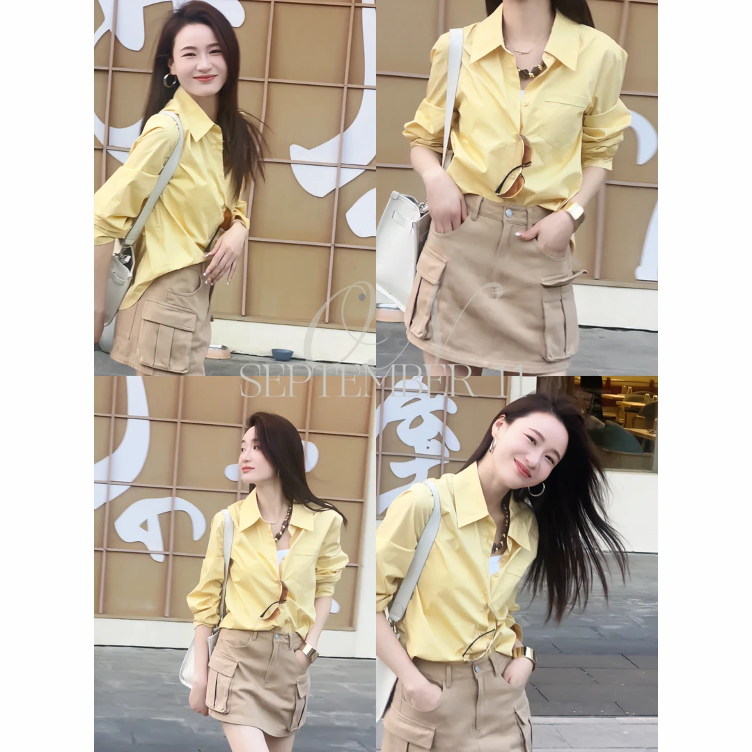 【亦瑶定制】油菜花/衬衫 夏季韩版高端设计时尚休闲御姐5CCDD8722
