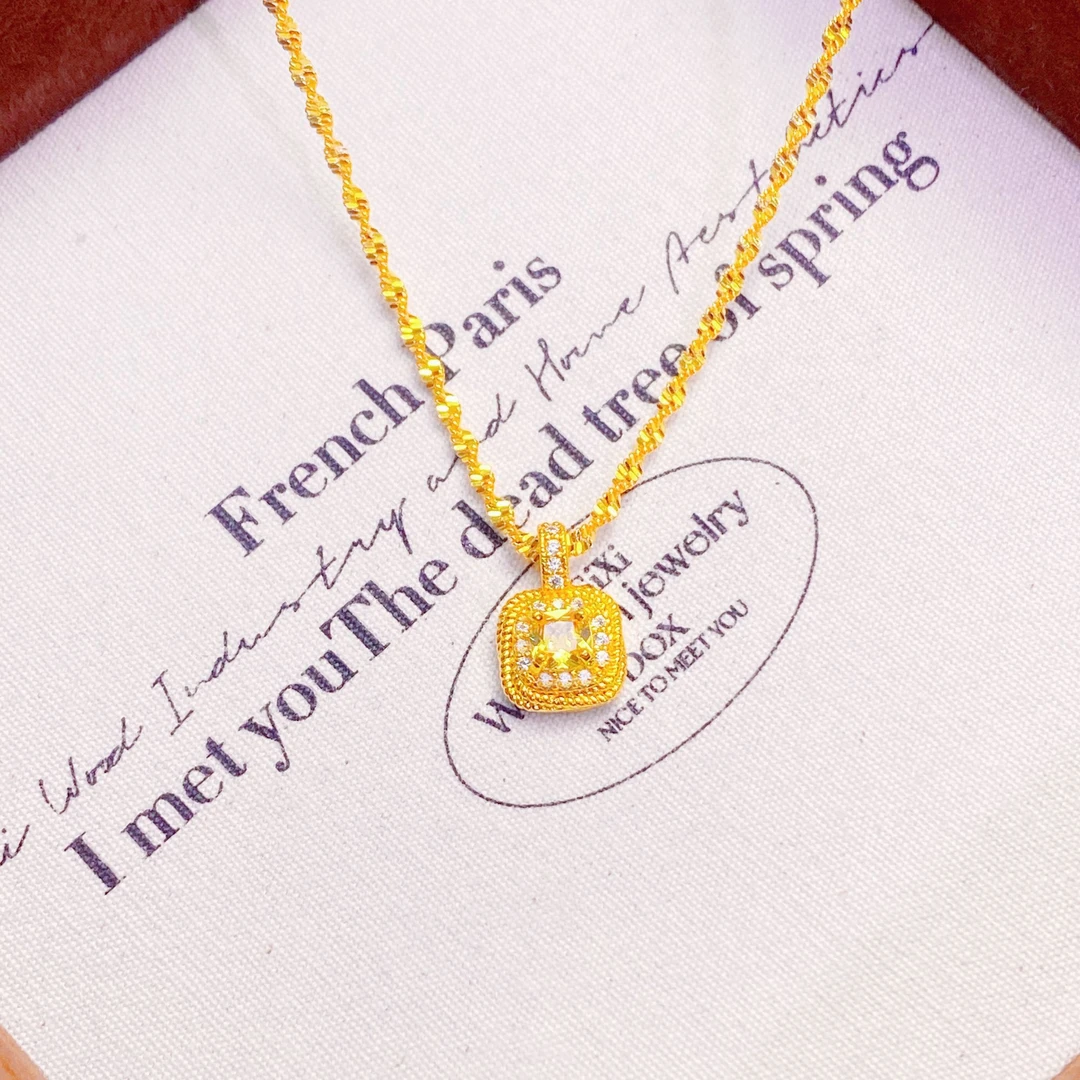 小方糖项链简约爆款时尚气质设计感锁骨链